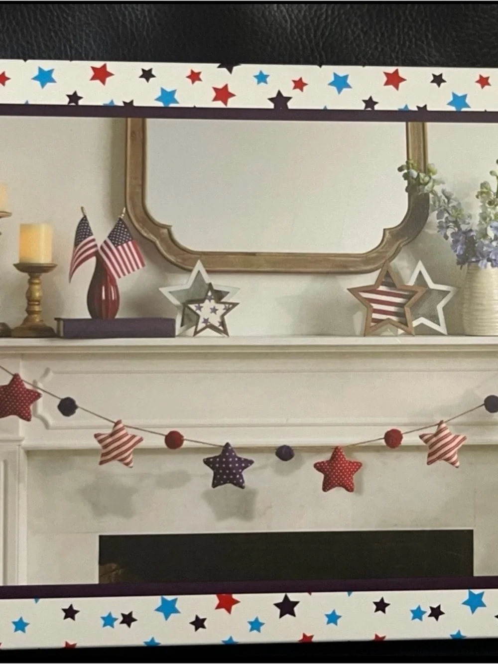 Stars and Stripes Patriotic Garland Stars - Patriotic Stars Garland